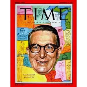  Estes Kefauver / TIME Cover September 17, 1956, Art 