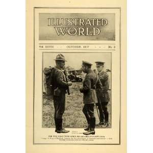  1917 Print King George V English Soldier Send Off WWI 