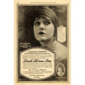 1920 Ad Lash Brow Ine Gloria Swanson Paramount Beauty   Original Print 