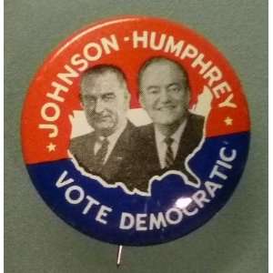  Lyndon Johnson/Hubert Humphrey   Original   Vintage   1964 