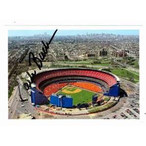 Jack Buck Autographed/Hand Signed post card 4x5 (Shea Stadium   Where 