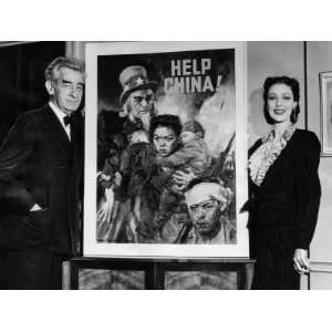  Artist James Montgomery Flagg and Loretta Young, Beside 