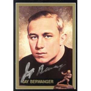 Jay Berwanger Autographed 1991 Heisman Trophy Card #1   Chicago 