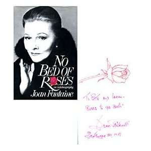 Joan Fontaine Autographed / Signed No Bed of Roses Book
