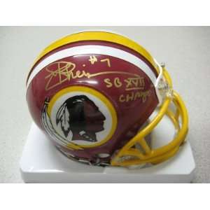 Joe Theismann Signed Mini Helmet   JSA COA   Autographed NFL Mini 