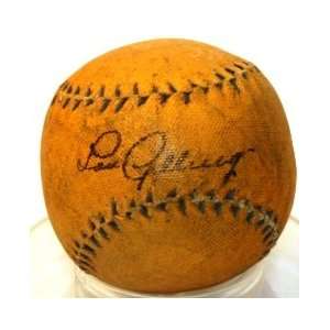 Lou Gehrig Signed Baseball   Mini 2 COAs