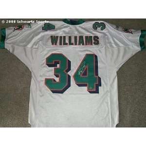  Ricky Williams Signed Dolphins Reebok Authentic White 