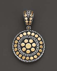 John Hardy Dot Deco Gold and Silver Round Enhancer