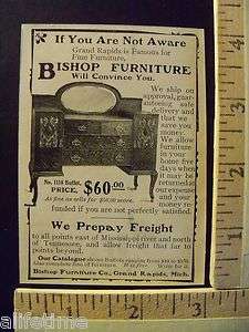   Ad Grand Rapids Famous Fine Furniture Bishop Co Michigan Buffet $60