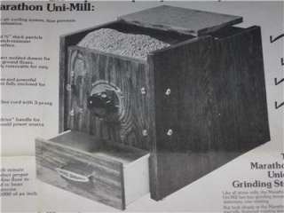   marathon uni mill electric flour corn grain seed wheat stone grinder