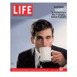  Comic Actor Steve Carell Drinking from a Cup, September 30 