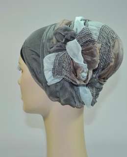 Organza Ruffled Scarf Shawl Hijab Hairband Gray Tone GT  