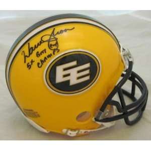 Warren Moon Autographed Edmonton Eskimos Mini Helmet