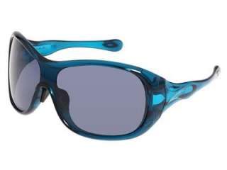Oakley Womens Trouble Crystal Turquoise W/Grey (Asian Fit) Sunglasses 