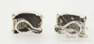   Sterling Silver & 14K Gold Cigar Band Earrings Discontinued Style