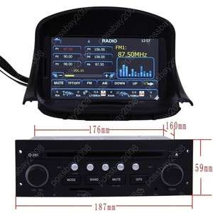 98 09 Peugeot 206 Car GPS Navigation Bluetooth IPOD Radio USB  TV 