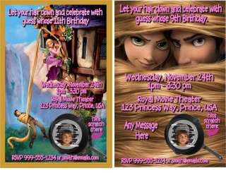 Tangled   Rapunzel Birthday Invitations and Favor  