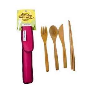  To Go Ware Bamboo Cutlery Set   RePEaT Holder, Beet Red 