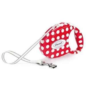  Flexi Fashion Retractable Dog Leash Red White Dots Medium 