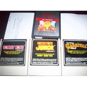  Atari 4 Pack Games Ms. Pac man, Donkey kong Junior, Donkey Kong 