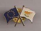EUROPEAN UNION & CYPRUS FRIENDSHIP FLAG PIN BADGE NEW!