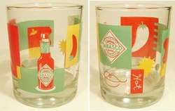 Tabasco Cocktail Rocks Glass Advertisement Promotional  
