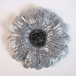  Holiday Shimmer Gerbera Daisy Artificial Flower Pin Brooch 