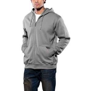   Fleece Mens Hoody Zip Racewear Sweatshirt   Sheet Metal / X Large