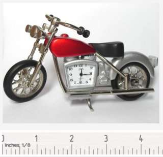   Motorcycle Metal Motor Bike Miniature Novelty Clock Quartz Japan Movt