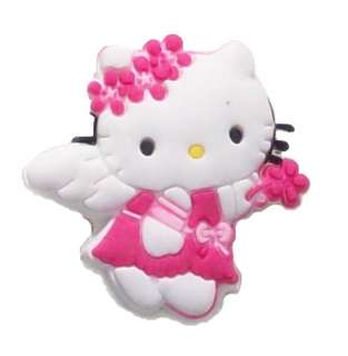 Hello Kitty Jibbitz style Shoe Charm for Crocs OR shoe laces. Adapter 