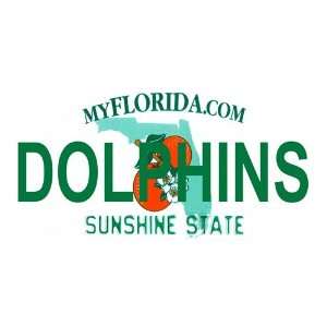  LP 2039 Florida State Background License Plates   Dolphins 