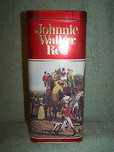 Johnny Walker Tin Liquor Whiskey Canister Hugson Scott & Sons 12 1/4 