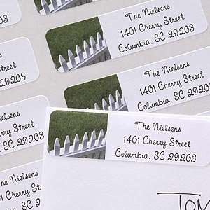  White Picket Fence Printed Return Address Labels Office 