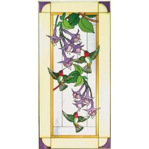   FUCHSIA Painted Tempered Glass 20.5x42 Window Arts, Crafts & Sewing