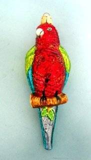 Tropical Beach Bird Parrot Christmas Holiday Ornament