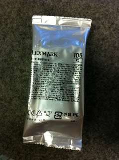 Brand New* Lexmark 105XL Genuine ink cartridge (Black) 734646966351 