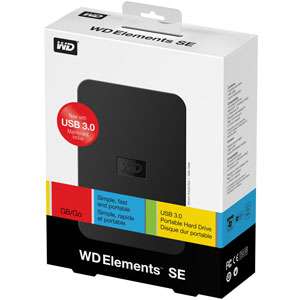 Western Digital WD Elements SE Portable 750 GB USB 3.0 External Hard 