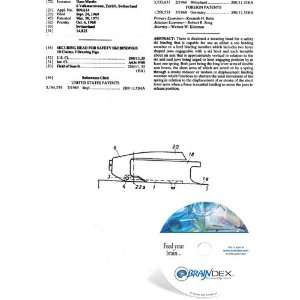  NEW Patent CD for SECURING HEAD FOR SAFETY SKI BINDINGS 