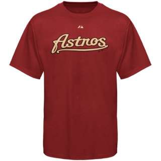 Majestic Houston Astros Youth Maroon Wordmark T shirt 726653220892 