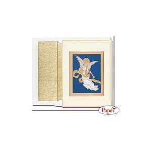 Brett Boxed Holiday Cards   Angel & Horn   5 7/8 x 4 3/8   8 cards 