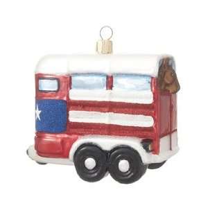 Personalized Horse Trailer Christmas Ornament 