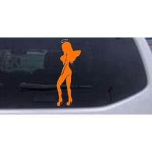 Orange 46in X 16.9in    Sexy Angel Girl Car Window Wall Laptop Decal 