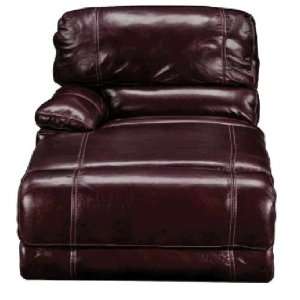  St. Malo Burgundy Leather Left Arm Facing Push Back Chaise 