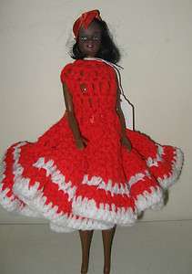 COLLECTIBLE MATTEL AFRICAN AMERICAN BARBIE DOLL WITH RED DRESS  