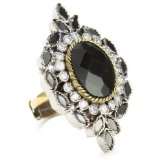 taara mughal collection black onyx and crystal ring $ 137 50 $ 71 16 