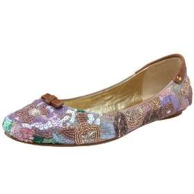 Beverly Feldman Womens Amara Beaded Ballet Flat   designer shoes 