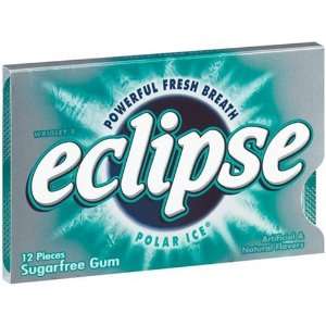 Eclipse Polar Ice Sugarfree Gum, 12 Piece Boxes (Pack of 24)