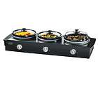   electrics 3 station stainless steel slow cooker buffet tsc250blk