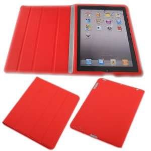   full cover smart cover case for iPad 2   red