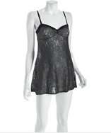 Only Hearts black lace stretch jersey chemise style# 315864601